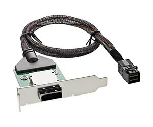 InLine 27656 A SAS HD Low Profile PCI avec câble (Externe SFF-8088 vers Interne de SFF 8643, 0,5 m