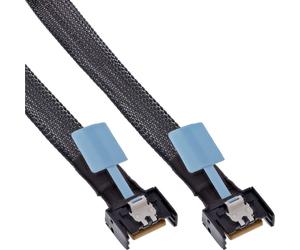 InLine 27662B câble Serial Attached SCSI (SAS) 0,75 m 24 Gbit/s Noir, Bleu, Gris