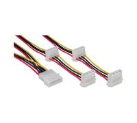 InLine® 29654A Strom Y-Kabel intern, 1x 13,34cm (5,25") an 4x 13,34cm (5,25"), 0,45m+0,55m