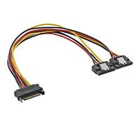 InLine 29683C Câble Y SATA femelle vers 2 prises SATA avec languette de sécurité 0,3 m