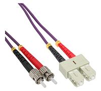 InLine 2m, SC/St câble de Fibre Optique OM4 Violet
