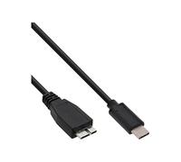 InLine 2m, USB 3.1-C/USB 3.1 Micro-B câble USB USB 3.2 Gen 2 (3.1 Gen 2) USB C Micro-USB B Noir