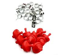 Inline 3/8" avec Colliers pour Moteur de Jardin Inline 3/8"