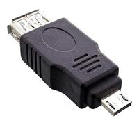 InLine Adaptateur USB 31600 - Micro-USB (Micro-A M) vers USB A (F) USB 2.0 Noir