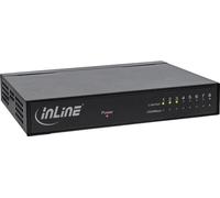 InLine 32308 m commutateur réseau 8 Ports Gigabit Ethernet 10/100/1000mb/S, Ordinateur de Bureau, en métal, sans Ventilateur, blindé Ports, Noir