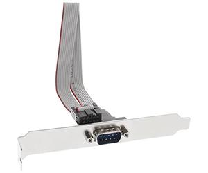 InLine 33208 DB9 10Pin Grey Cable Interface/Gender Adapter - Cable Interface/Gender Adapters (DB9, 10Pin, Female/Female, Grey, Metal, 0,25 m)