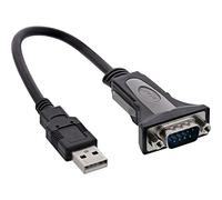 InLine Câble adaptateur USB-série 33306I USB 2.0 USB A vers Sub D 9 broches 0,25 m Noir