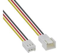 InLine 33328M Rallonge de Ventilateur Molex mâle vers Femelle à 3 Broches avec Transmission du Signal tachymétrique pour Ventilateur PC, boîtier, 2 m