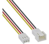 InLine 33328M Rallonge de Ventilateur Molex mâle vers Femelle à 3 Broches avec Transmission du Signal tachymétrique pour Ventilateur PC, boîtier, 2 m