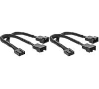 InLine 33328y intérieur 4-Pin PWM 2 x 4-Pin PWM Noir Câble d'alimentation (Lot de 2)