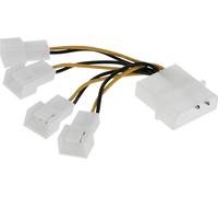 InLine® 33341A Câble adaptateur ventilateur, 4x ventilateur 3p. à 13,34cm (5,25")