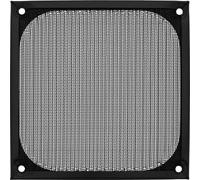 INL 33370S - Grille de ventilateur avec filtre en aluminium 120 × 120 mm, noi