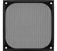 INL 33370S - Grille de ventilateur avec filtre en aluminium 120 × 120 mm, noi