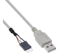 InLine® 33440A Câble adaptateur USB 2.0, prise A sur prise poteau, 0,4m