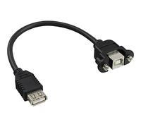 InLine 33441F Câble adaptateur USB 2.0, Prise Femelle A sur prise Encastrée B, 0.2m