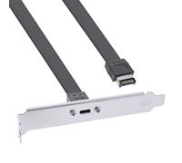 InLine® 33446G InLine® Cache-slot USB Typ-C vers USB 3.1 panneau frontal Key-A interne, 0,3m