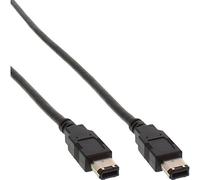 InLine 34003 câble firewire Noir 3 m - Câbles FireWire (Noir, Male connector / Male connector, 400 Mbit/s, 3 m, digital camcorders, DVDs)