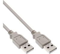 - Câble USB - USB (M) pour USB (M) - 5 m - beige