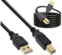 InLine 34505S Câble USB 2.0 A vers B avec contacts dorés Noir 0,5 m