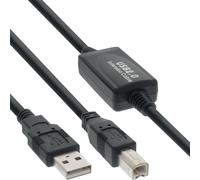 InLine® 34511I Câble USB 2.0, actif avec amplification du signal "Repeater", A à B, 10m