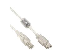 InLine 34518 Câble USB 2.0 AM/BM 2 m Transparent