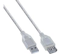 InLine 34605 Câble USB 2.0 A M/F 5 m Transparent