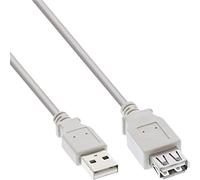 InLine 34650X Rallonge USB 2.0 mâle/femelle type A Beige/gris 0,5 m