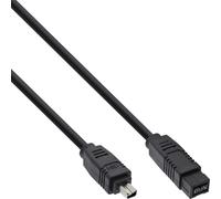 InLine® 34902 Câble FireWire, IEEE1394 4 broches mâle à 9 broches mâle, noir, 1,8m