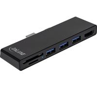 InLine® 35393 MultiHub, Surface Pro 4/5/6, 3-Port USB 3.2 Typ-A femelle, HDMI 4K, Cardreader, noir