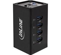 InLine 4043718214396 hub & concentrateur USB 3.2 Gen 1 (3.1 Gen 1) Type-A 5000 Mbit/s Noir