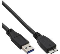 InLine® 35415 Câble USB 3.0, A à Micro B, noir, 1,5m