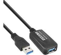 InLine® 35650 Rallonge active USB 3.0, prise A à prise A, noir, 5m