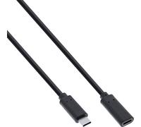 InLine® 35774 Câble USB 3.2, USB Typ-C Rallonge mâle/femelle, noir, 1,5m