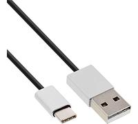 InLine 35833 câble USB 3 m USB A USB C Aluminium, Noir - Câbles USB (3 m, USB A, USB C, 2.0, Male connector / Male connector, Aluminium, Noir)