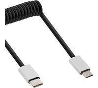 InLine 35863 câble USB 3 m USB 2.0 USB C Micro-USB B Aluminium, Noir