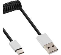 InLine câble USB 35872 2 m USB 2.0 USB A vers USB C aluminium noir