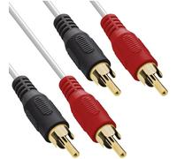 InLine Câble RCA 89938U 2 x RCA mâle/mâle Blanc/Or 3 m