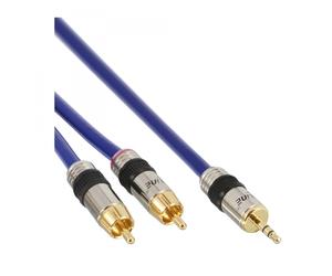 InLine 4043718032105 câble audio 5 m 3,5mm 2 x RCA Bleu