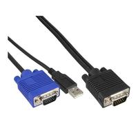 InLine 4043718072187 câble kvm Noir, Bleu 1,8 m