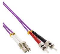 InLine 4043718248667 câble de Fibre Optique 0,5 m 2X LC 2X St OM4 Violet