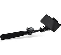 InLine® 48090 Perche selfie télescopique avec déclencheur radio Bluetooth, pour appareils photos numériques et caméscopes, aluminium noir, avec mini trépied, 0,75m