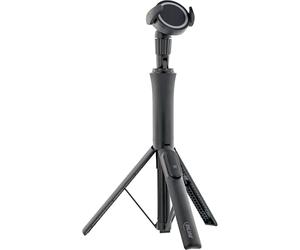 Inline 48091 Trépied magnétique pour téléphone Portable et Perche à Selfie pour Smartphones, Compatible Magsafe, déclencheur sans Fil Bluetooth, télescope, Noir, en Aluminium, 34,5-150 cm