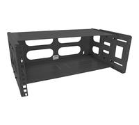 InLine 4HE Rack Mural avec Couvercle Noir 48 cm