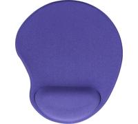 InLine® 55453B Tapis de souris, bleu, avec repose-poignets en gel, 230x205x20mm