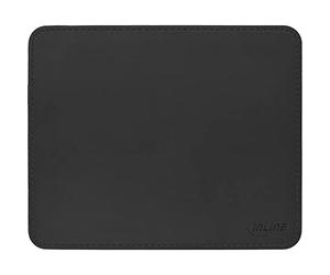 InLine 55459L Tapis de Souris en Cuir synthétique Noir 255 x 220 x 3 mm