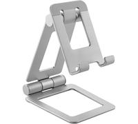 InLine 55729A Support pour Smartphone et Tablette en Aluminium Pliable, Stable, antidérapant, avec Gestion des câbles, pour appareils jusqu'à 10"