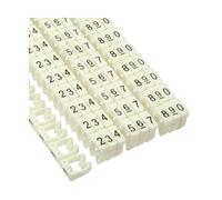 InLine 59961I Lot de 100 marqueurs de câble 6 mm, n° 0-9, blanc