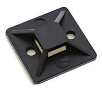 InLine 59965G Lot de 10 socles de Fixation pour Serre-câbles, 20 x 20 mm, Autocollants, Noir