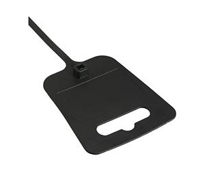 InLine 59967J Lot de 100 Serre-câbles avec Plaque de marquage et Perforation européenne Noir Longueur 200 mm Largeur 5 mm