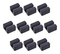Inline 59971I Lot de 10 Clips de câble Auto-adhésifs Noir pour l'organisation des câbles sur Le Bureau, la Voiture ou Le Bureau avec adhésif 3M Puissant